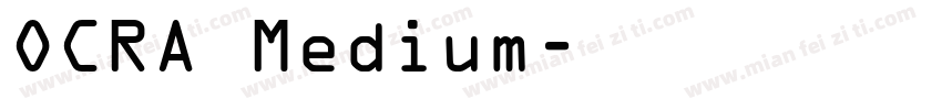OCRA Medium字体转换